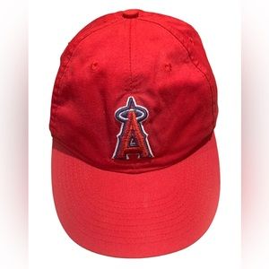 Red Los Angeles Angels MLB Cap Hat Adjustable - Embroidered emblem on front.
